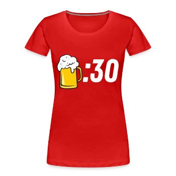 Bier :30 - Frauen Premium Bio T-Shirt - Rot - Vorne - Mia (176cm)