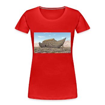 Arche Noah, Bibel, Religion - Frauen Premium Bio T-Shirt - Rot - Vorne - Mia (176cm)