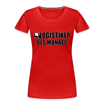 Logistiker - Frauen Premium Bio T-Shirt - Rot - Vorne - Mia (176cm)