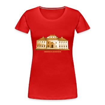 Oberschleißheim Schloss Lustheim Oberbayern - Frauen Premium Bio T-Shirt - Rot - Vorne - Mia (176cm)