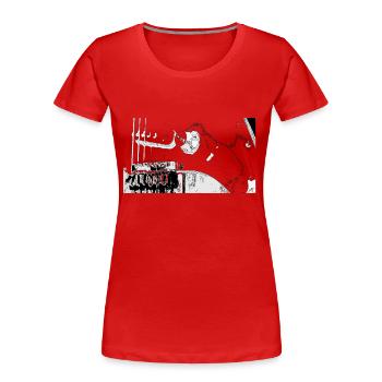 Electric guitar - Women's Premium Organic T-Shirt - red - Front - Mia (176cm)