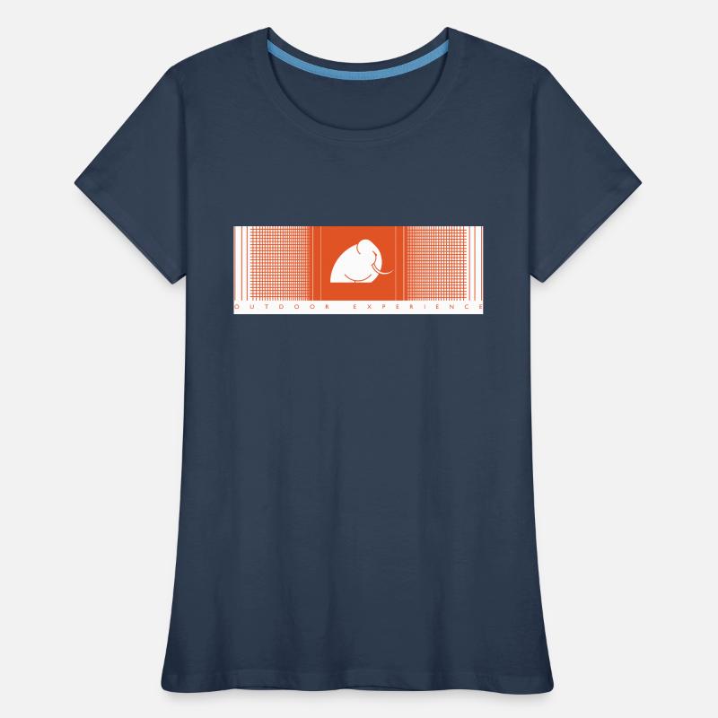 Mamood gradient check pattern orange Women's Premium Organic T-Shirt