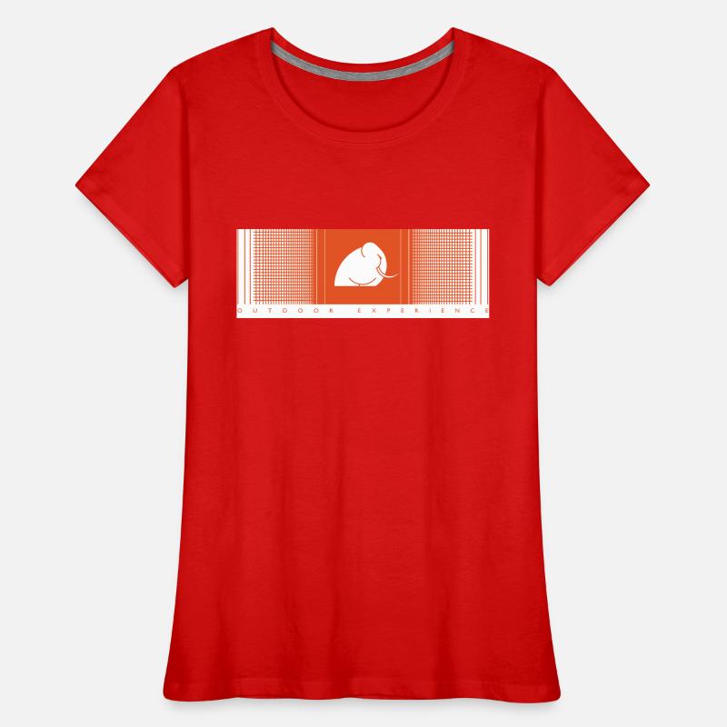 Mamood gradient check pattern orange Women's Premium Organic T-Shirt