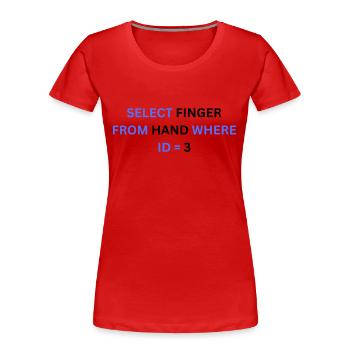 Choisir - T-shirt bio Premium Femme - rouge - Devant - Mia (176cm)