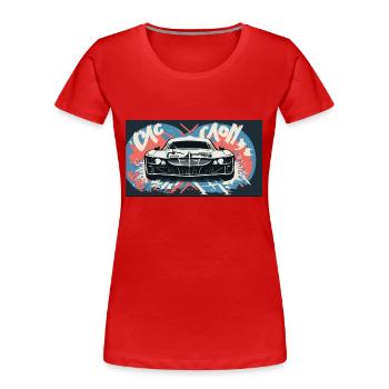 Headlights of a Racecar - Frauen Premium Bio T-Shirt - Rot - Vorne - Mia (176cm)