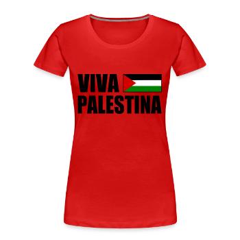 Viva palestina - Women's Premium Organic T-Shirt - red - Front - Mia (176cm)