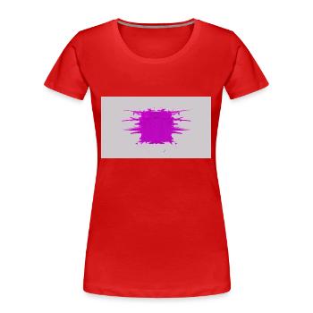 Cube d’éclat - T-shirt bio Premium Femme - rouge - Devant - Mia (176cm)