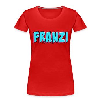 Name Motiv: Franzi - Frauen Premium Bio T-Shirt - Rot - Vorne - Mia (176cm)