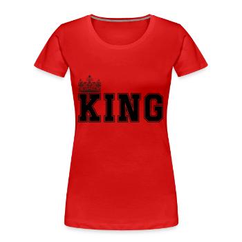 Roi - T-shirt bio Premium Femme - rouge - Devant - Mia (176cm)