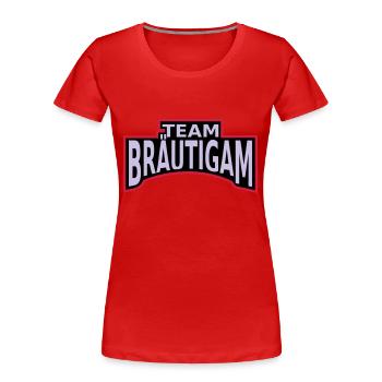 Junggesellenabschied Team Bräutigam - Frauen Premium Bio T-Shirt - Rot - Vorne - Mia (176cm)