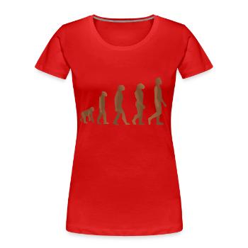 neanderthal cave man caveman steinzeit2 - Women's Premium Organic T-Shirt - red - Front - Mia (176cm)