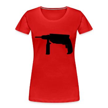 Foreur - T-shirt bio Premium Femme - rouge - Devant - Mia (176cm)