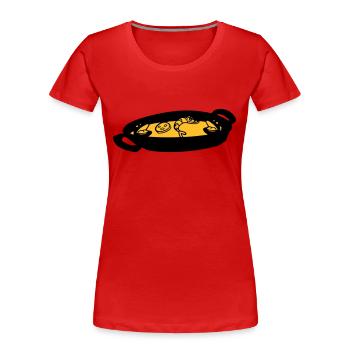 paella gericht spanische kulinarische spezialität - Frauen Premium Bio T-Shirt - Rot - Vorne - Mia (176cm)