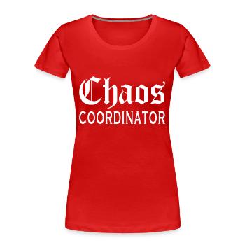 COORDINATEUR CHAOS - T-shirt bio Premium Femme - rouge - Devant - Mia (176cm)