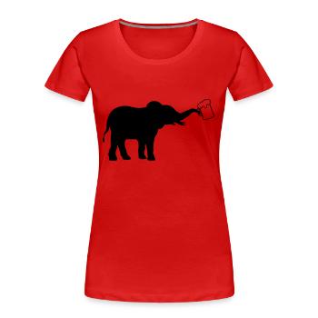 Krug Bier Elefant cool - Frauen Premium Bio T-Shirt - Rot - Vorne - Mia (176cm)