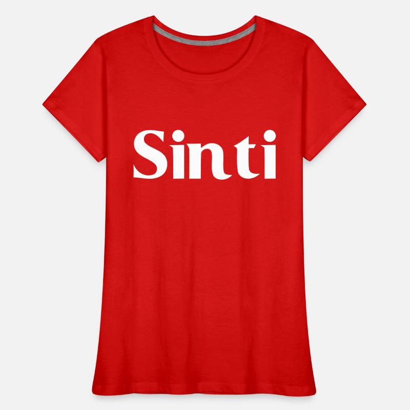 Sinti - Écriture blanche T-shirt bio Premium Femme