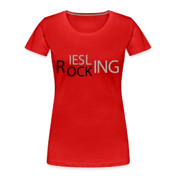 Rocking Riesling - Frauen Premium Bio T-Shirt - Rot - Vorne - Mia (176cm)