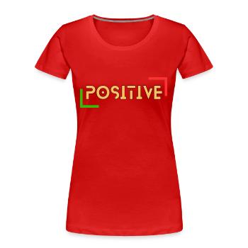 Positiv - Frauen Premium Bio T-Shirt - Rot - Vorne - Mia (176cm)