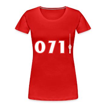 0711 Shirt - Frauen Premium Bio T-Shirt - Rot - Vorne - Mia (176cm)