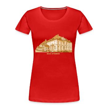 Bad Steben Staatsbad Kur Oberfranken Bayern - Frauen Premium Bio T-Shirt - Rot - Vorne - Mia (176cm)