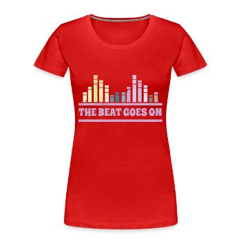 The Beat passe sur DJ Musician Equalizer - T-shirt bio Premium Femme - rouge - Devant - Mia (176cm)