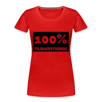 100% en arrière - T-shirt bio Premium Femme - rouge - Devant - Mia (176cm)