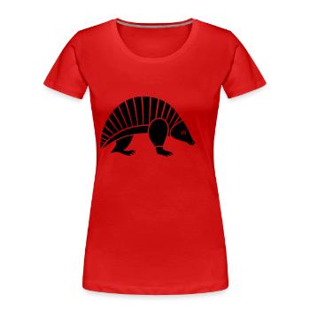 Armadillo - T-shirt bio Premium Femme - rouge - Devant - Mia (176cm)