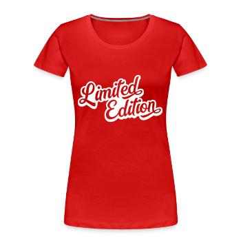 Limited Edition - Women's Premium Organic T-Shirt - red - Front - Mia (176cm)