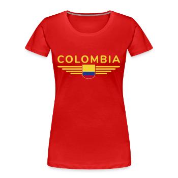 Kolumbien Design – Für echte Fans - Frauen Premium Bio T-Shirt - Rot - Vorne - Mia (176cm)