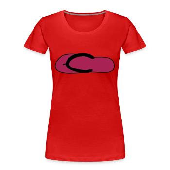 badelatsch schuhe - Frauen Premium Bio T-Shirt - Rot - Vorne - Mia (176cm)