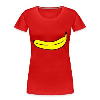 Banane - Frauen Premium Bio T-Shirt - Rot - Vorne - Mia (176cm)