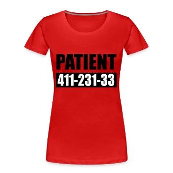 patient 666 - Women's Premium Organic T-Shirt - red - Front - Mia (176cm)