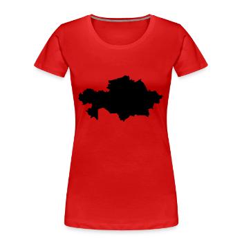 Kasachstan - Frauen Premium Bio T-Shirt - Rot - Vorne - Mia (176cm)
