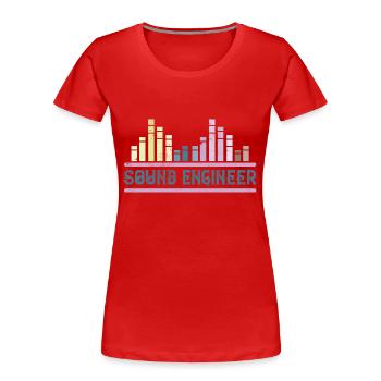 sound engineer - sound engineer - Women's Premium Organic T-Shirt - red - Front - Mia (176cm)