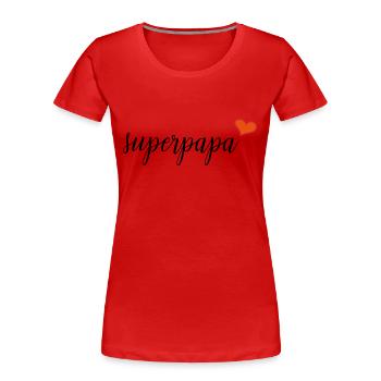 Super dad - Women's Premium Organic T-Shirt - red - Front - Mia (176cm)