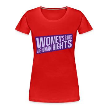 citation féministe sur les droits des femmes - T-shirt bio Premium Femme - rouge - Devant - Mia (176cm)