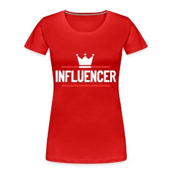Influencer Beruf - Frauen Premium Bio T-Shirt - Rot - Vorne - Mia (176cm)