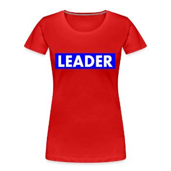Leader - Women's Premium Organic T-Shirt - red - Front - Mia (176cm)
