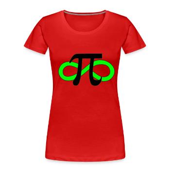 Die Unendlichkeit - Frauen Premium Bio T-Shirt - Rot - Vorne - Mia (176cm)