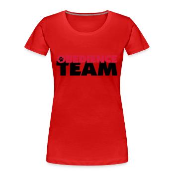obedienceteam4 - Frauen Premium Bio T-Shirt - Rot - Vorne - Mia (176cm)