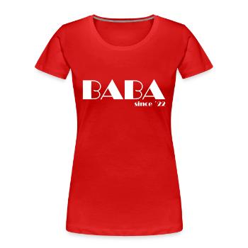 BABA 22 w - T-shirt bio Premium Femme - rouge - Devant - Mia (176cm)