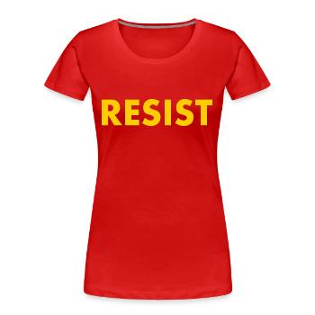 Resist - Frauen Premium Bio T-Shirt - Rot - Vorne - Mia (176cm)