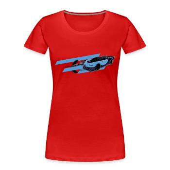 Bugat Sports Car Speed - T-shirt bio Premium Femme - rouge - Devant - Mia (176cm)