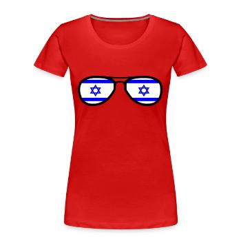 Israel - Women's Premium Organic T-Shirt - red - Front - Mia (176cm)