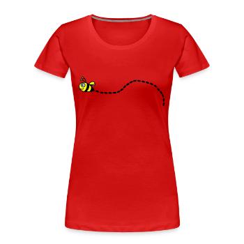 Abeille - T-shirt bio Premium Femme - rouge - Devant - Mia (176cm)