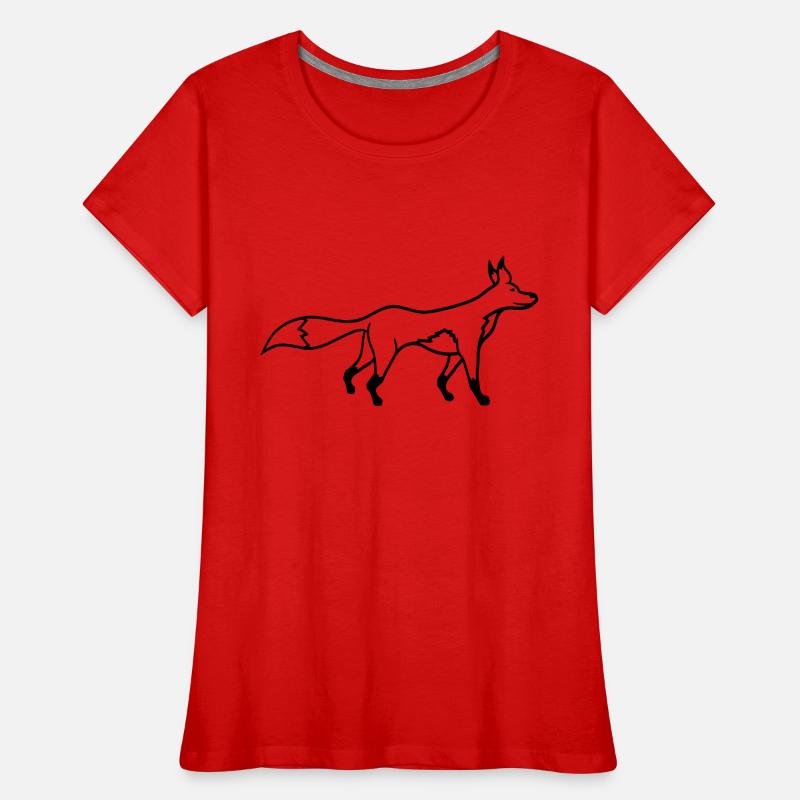 Fuchs Rotfuchs Wildes Tier Schlauer Wald Bewohner Frauen Premium Bio T-Shirt