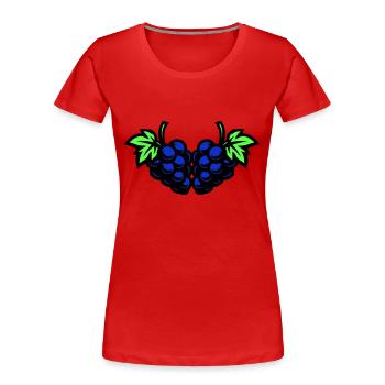 Trauben Weintrauben - Frauen Premium Bio T-Shirt - Rot - Vorne - Mia (176cm)