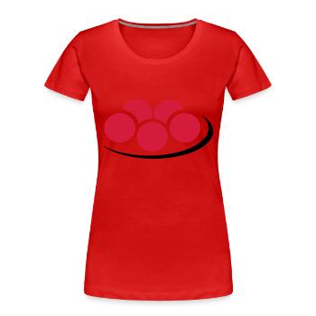 Schwarzwald-Bollenhut-Piktogramm - Frauen Premium Bio T-Shirt - Rot - Vorne - Mia (176cm)