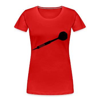 dard, 180, triple, fléchettes, club, acier,double - T-shirt bio Premium Femme - rouge - Devant - Mia (176cm)