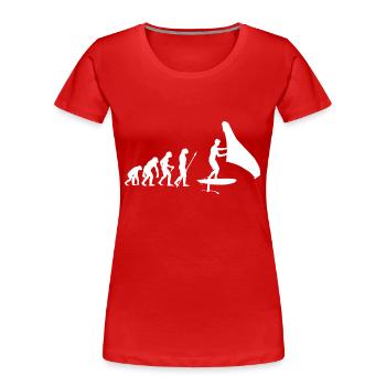 Hydrofoil Wingfoil Evolution Foil Wing Wingfoiling - Women's Premium Organic T-Shirt - red - Front - Mia (176cm)